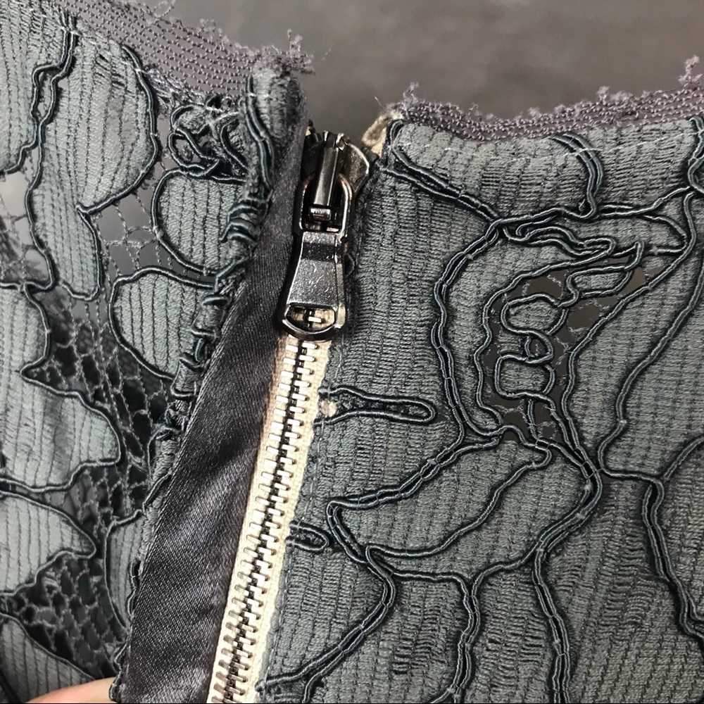 Dolce Gabbana Sheath Dress Lace Top Silk Bottom - Picture 4 of 7
